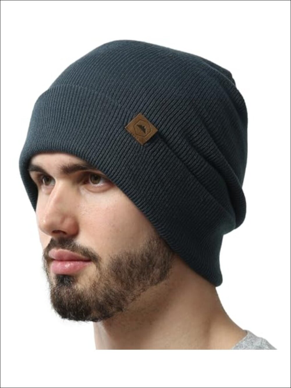 Stretch-Fit Insulated Acrylic Beanie Winter Hat Ski Cap